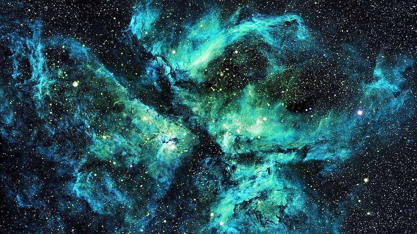 Green galaxy HD wallpaper