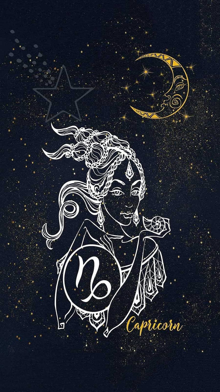 Capricorn Zodiac Symbol Wallpaper Background Design, Star Sign, Goat, Night  Sky, Generative AI Stock Illustration - Illustration of cosmos, horoscope:  279020482