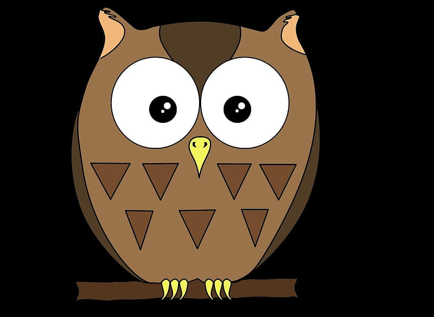 Carla Taylor Illustration: Character Design: Owl, cute design black background HD wallpaper