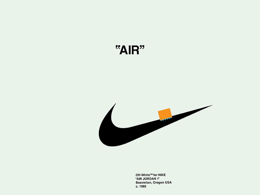 Nike-Logo mit Text-Overlay, Mode, Off White, • Für Sie, Nike-Kleidung HD-Hintergrundbild