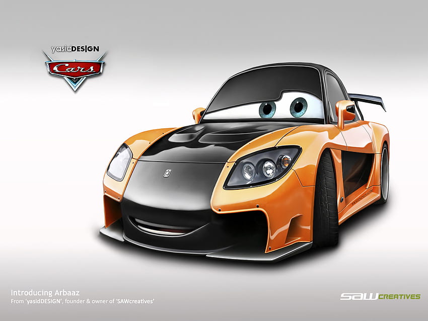 Disney Cars Mazda RX7 Veilside par yasiddesign [1600x1200] pour vos voitures, mobiles et tablettes, rapides et furieuses Fond d'écran HD