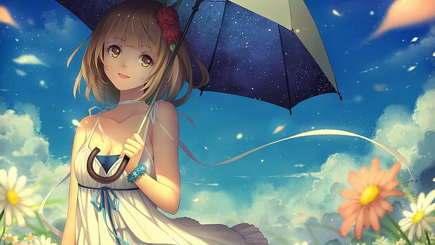 Anime Girl, Anime Art, Manga, Kawaii, Summer, Umbrella • For You, anime ...