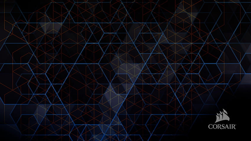 CORSAIR, hex grid HD wallpaper
