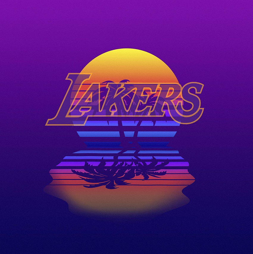 Лого на Lakers Vaporwave, публикувано от Jared Dudley в Twitter: Lakers, Lakers естетика HD тапет за телефон