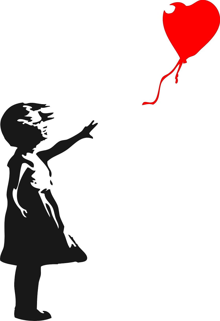 Banksy Rolls & Sheets Dom, meble i majsterkowanie, dziewczyna i balon Tapeta na telefon HD