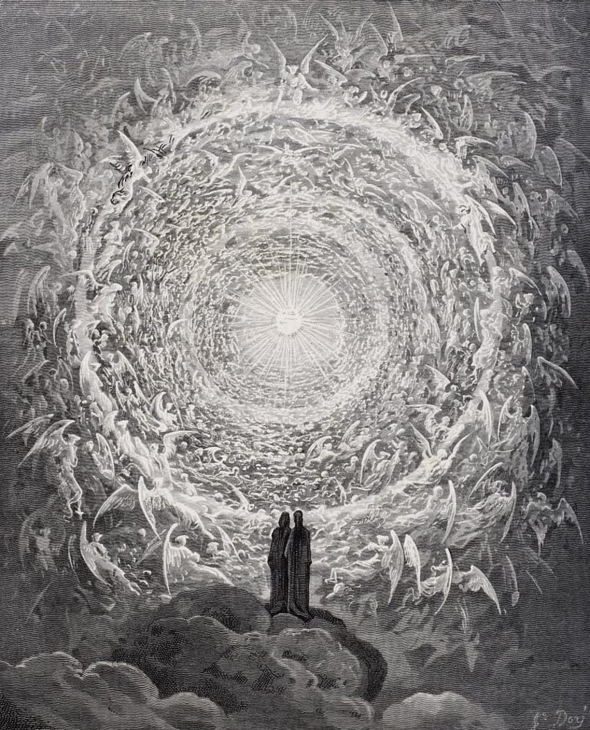Posterazzi Paradiso di Dante Alighieri Canto Xxxi Righe da 1 a 3 Stampa poster di Gustave Dore 1832 Sfondo del telefono HD
