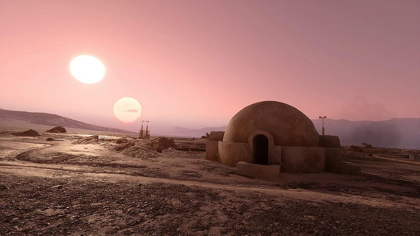 Tatooine Desert Scene HD wallpaper