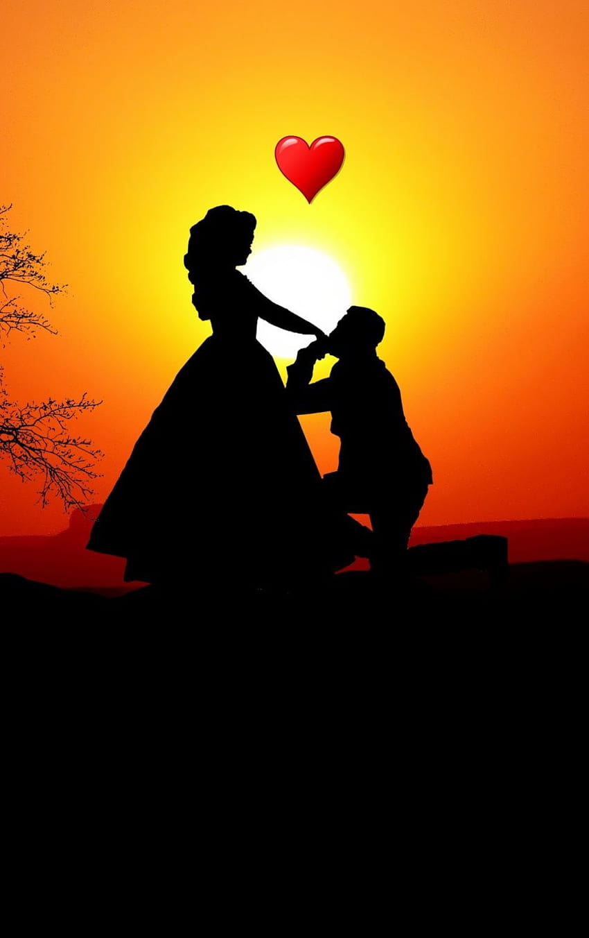 Couple, love, silhouette, sunset, romantic , 840x1336, iPhone 5, iPhone 5S,  iPhone 5C, iPod Touch, sunset couples HD phone wallpaper | Pxfuel
