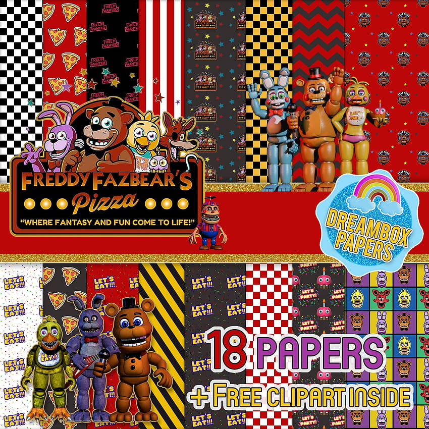 Five Nights at Freddy's Inspired Digital Paper HD phone wallpaper