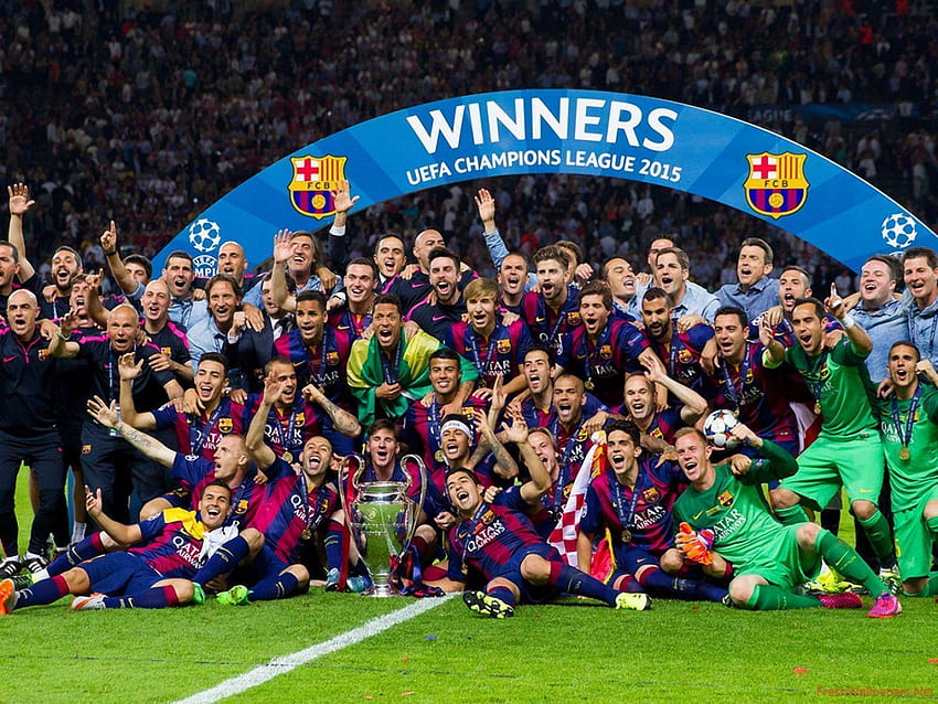 FC Barcelone 2014, vainqueur de la ligue des champions Fond d'écran HD