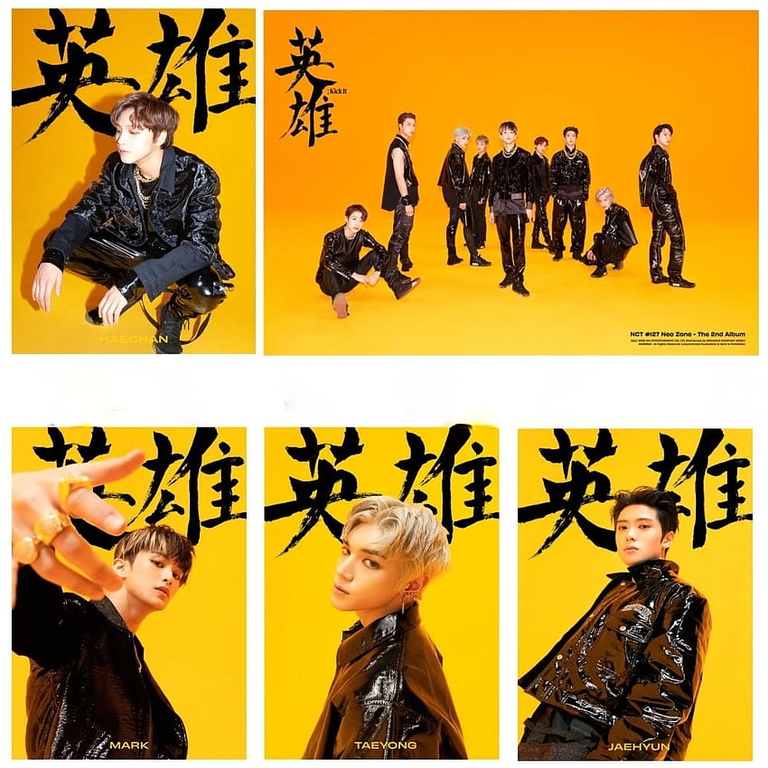 Samoprzylepny K POP BAND NCT 127 Neo Zone Kick It plakaty naklejki ścienne ścienny do dekoracji salonu, naklejka nct Tapeta na telefon HD