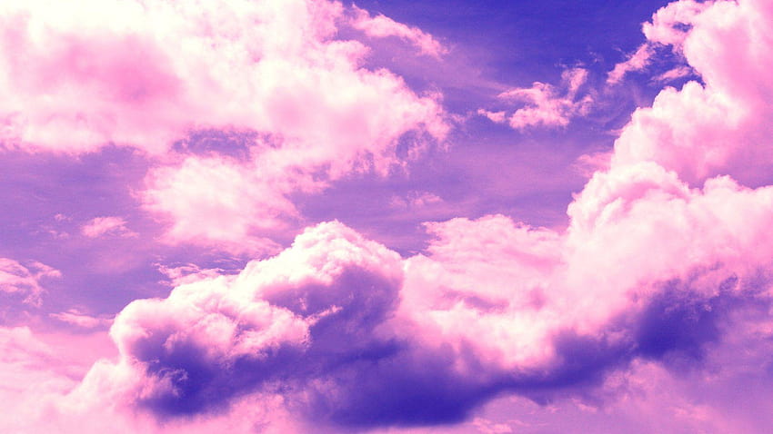 Arrière-plans de nuages ​​bleus et roses pastel 1920x1080, ciel esthétique Fond d'écran HD