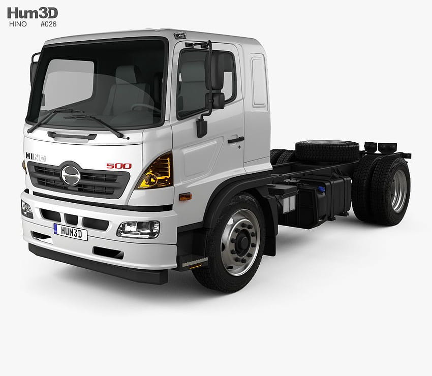 3D model of Hino 500 Chassis Truck 2018 HD wallpaper
