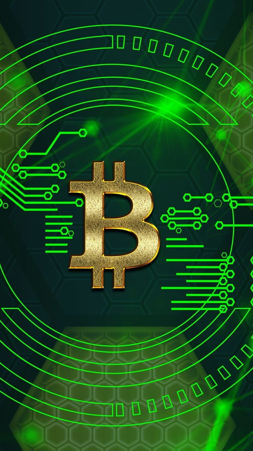 Bitcoin, digital circuit, crypt, bitcoin money art HD phone wallpaper