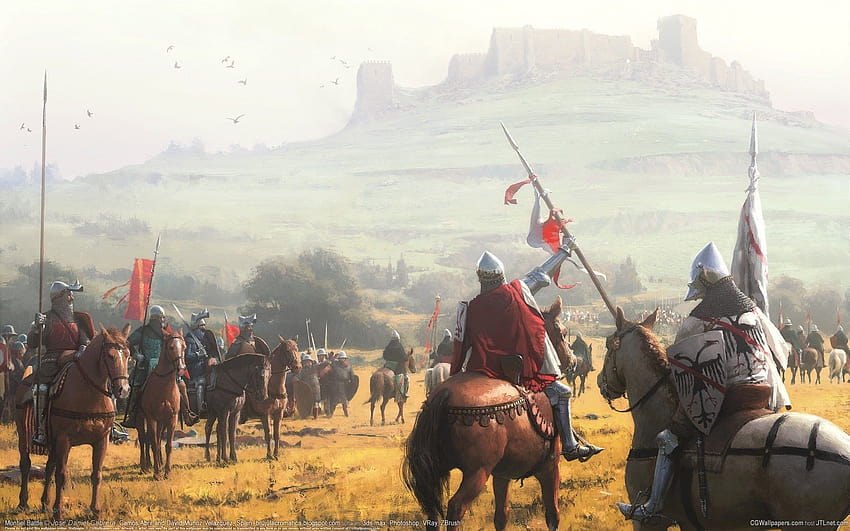 medieval knights HD wallpaper