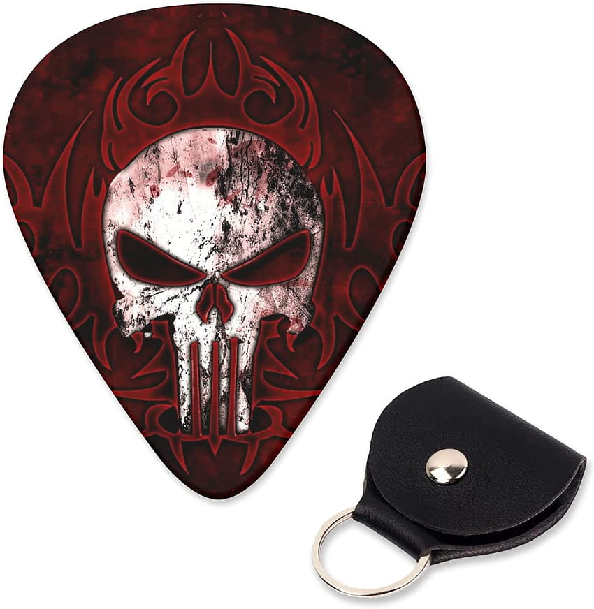 SUNTIG Guitar Picks Gothic Skull red Backgrounds Stylish Print Guitar Plectrums 6PCs Gift for Bass Electric Guitar Acoustic Guitar Lovers Guitarists : Musical Instruments HD phone wallpaper
