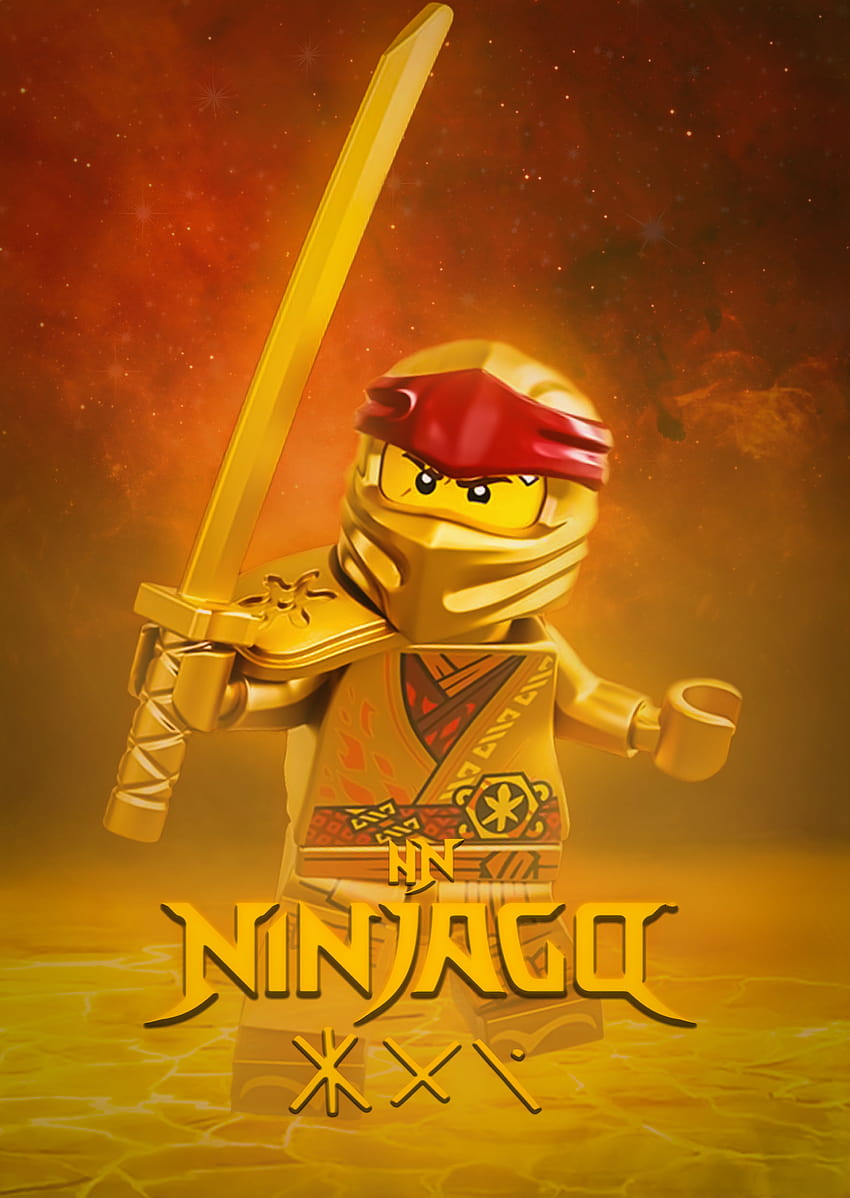 Affiche Lego Ninjago Kai Golden Ninja Legacy en 2021 Fond d'écran de téléphone HD