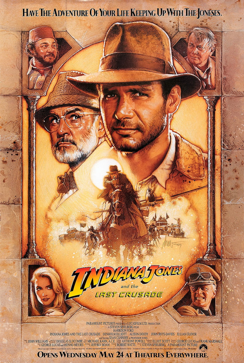 Indiana Jones y la última cruzada, personajes de la película Indiana Jones fondo de pantalla del teléfono