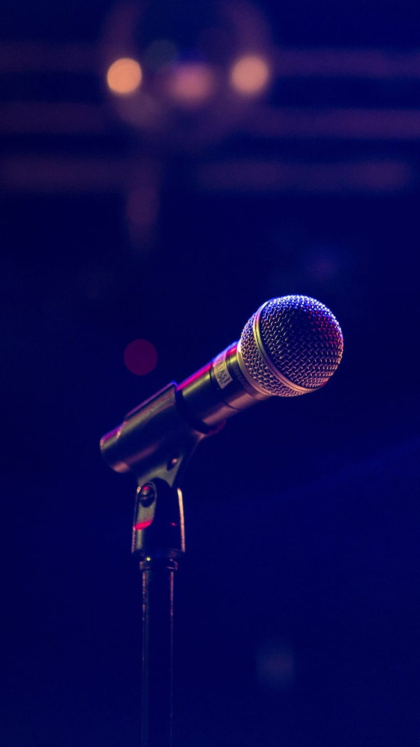 Microphone in dark blue backgrounds, best microphone HD phone wallpaper