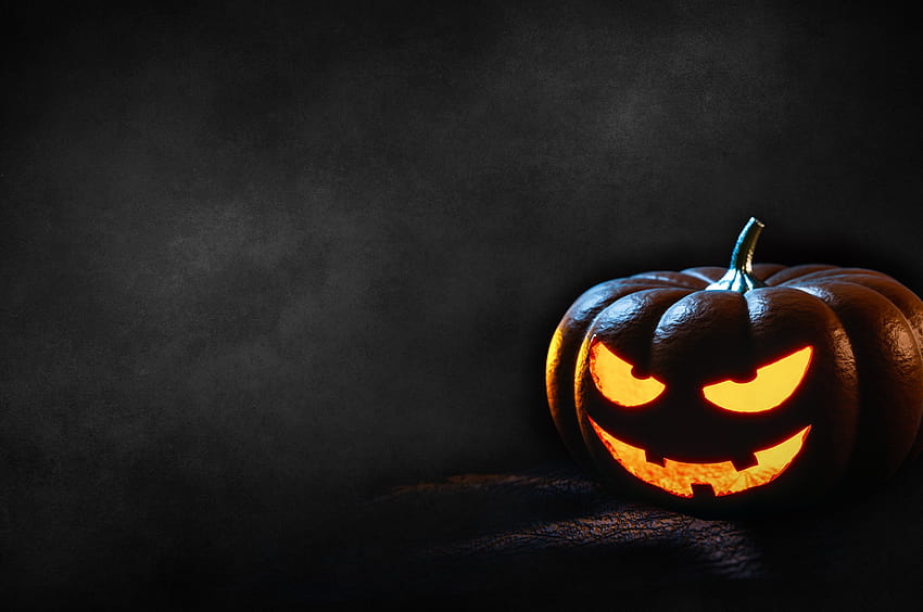 Premium Vector  Happy halloween banner art background with pumpkin vector  illustration