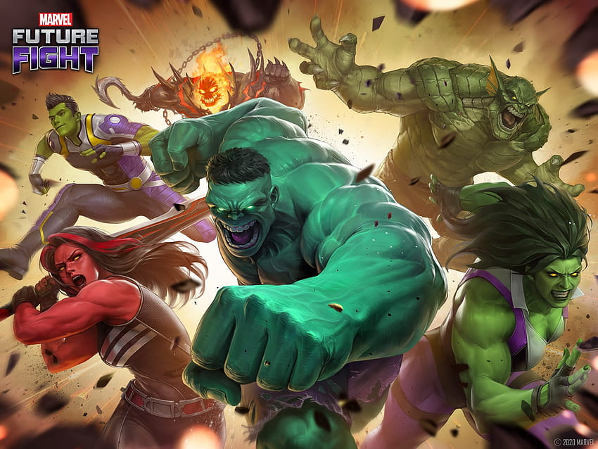 Marvel Future Fight Menerima Pembaruan Hulk Abadi, kekejian hulk Wallpaper HD
