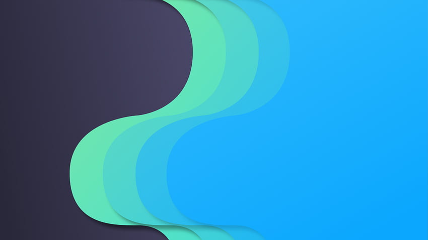 Material Design Flow Blue Green , Abstract, Backgrounds, and HD wallpaper