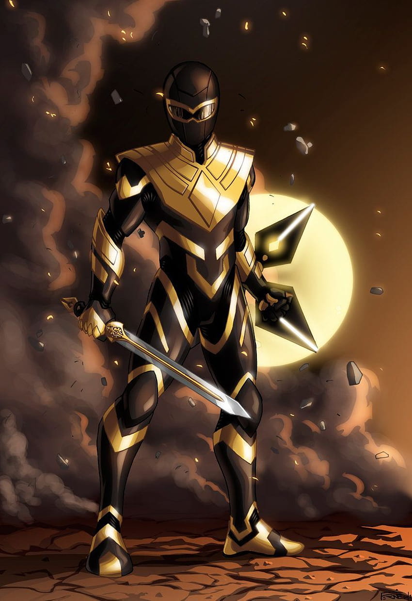 36 najlepszych pomysłów na złotą sztukę Power Ranger, złote power rangers Tapeta na telefon HD