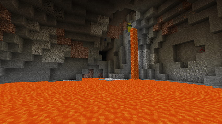 Riesige Lavagrube, Minecraft-Lava HD-Hintergrundbild