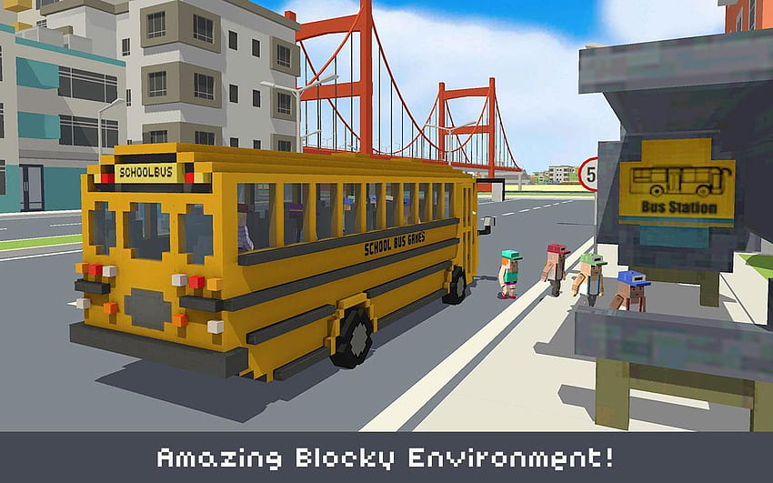 Blocky School Bus Simulator Craft for Android, roblox school bus HD wallpaper
