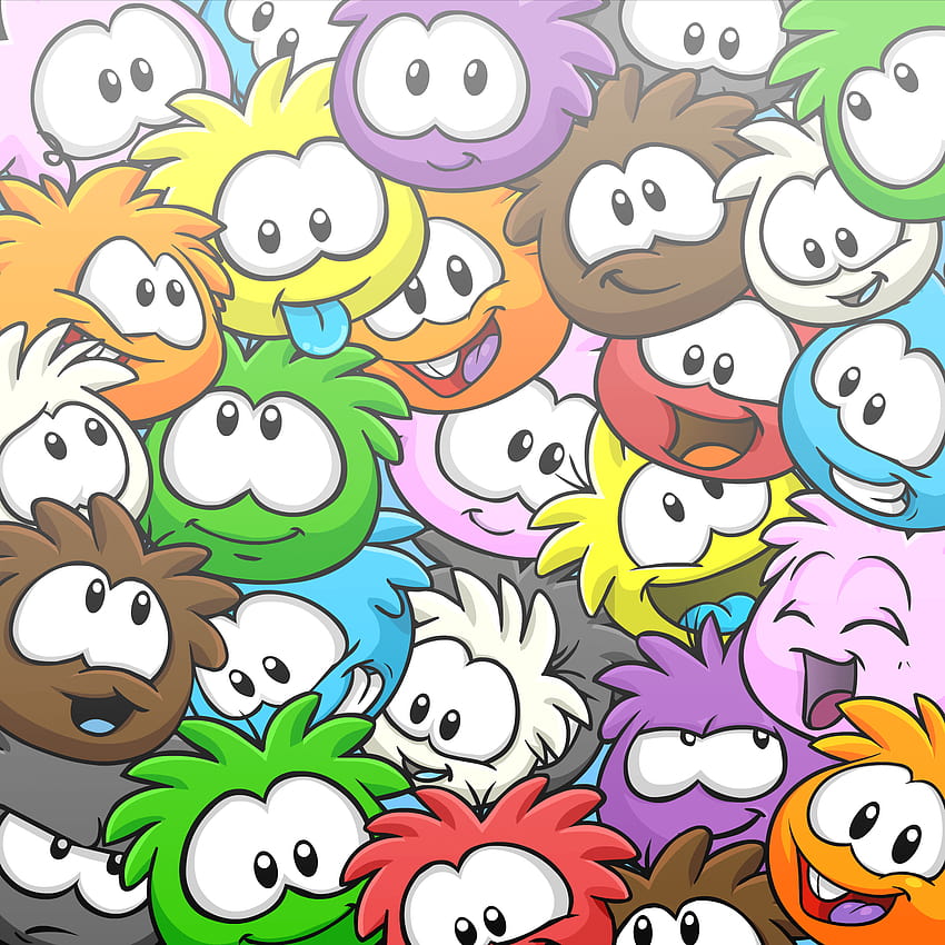 Pile of Puffles Backgrounds, cute cp background HD phone wallpaper