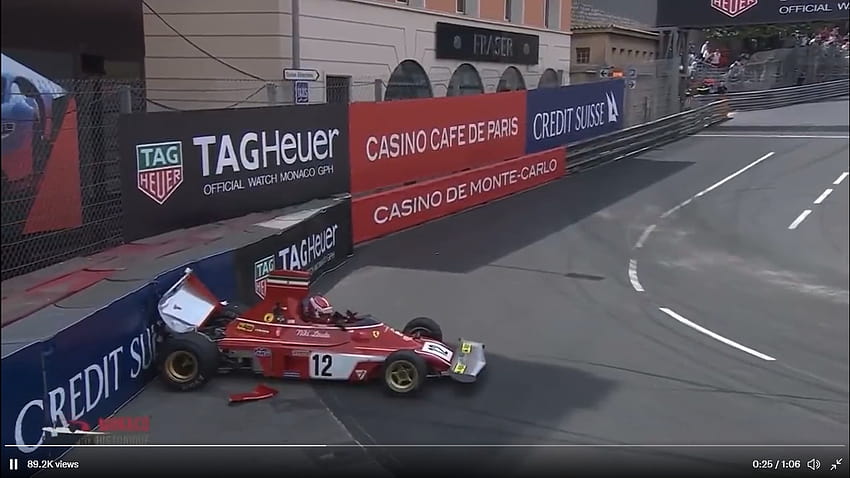 Charles Leclerc Crashed Niki Lauda's Early 70s Ferrari F1 Car at Monaco HD wallpaper