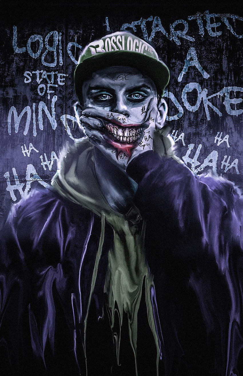 Gangster Joker, joker kafatası HD telefon duvar kağıdı