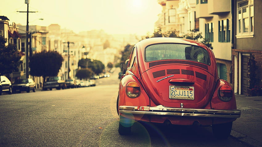 Grafika Volkswagen Beetle Vintage jest niesamowita Tapeta HD