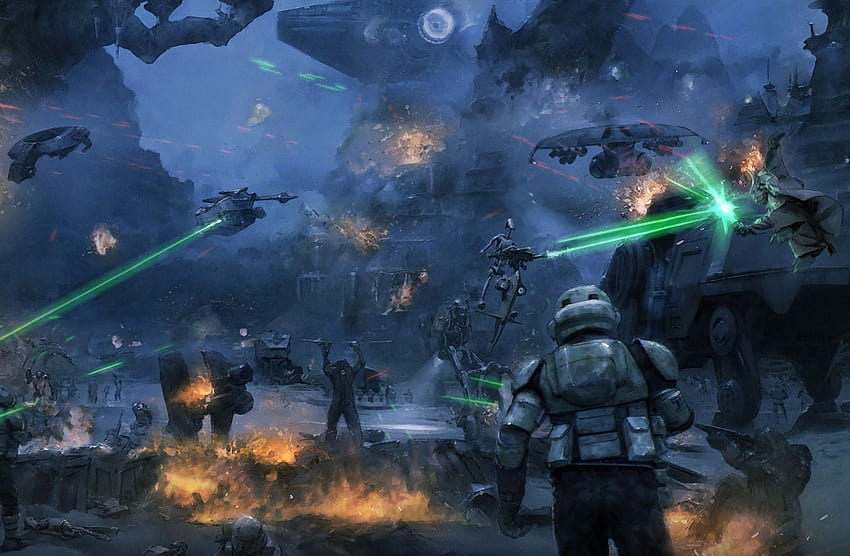 La venganza de los Sith ~ Batalla de Kashyyyk fondo de pantalla