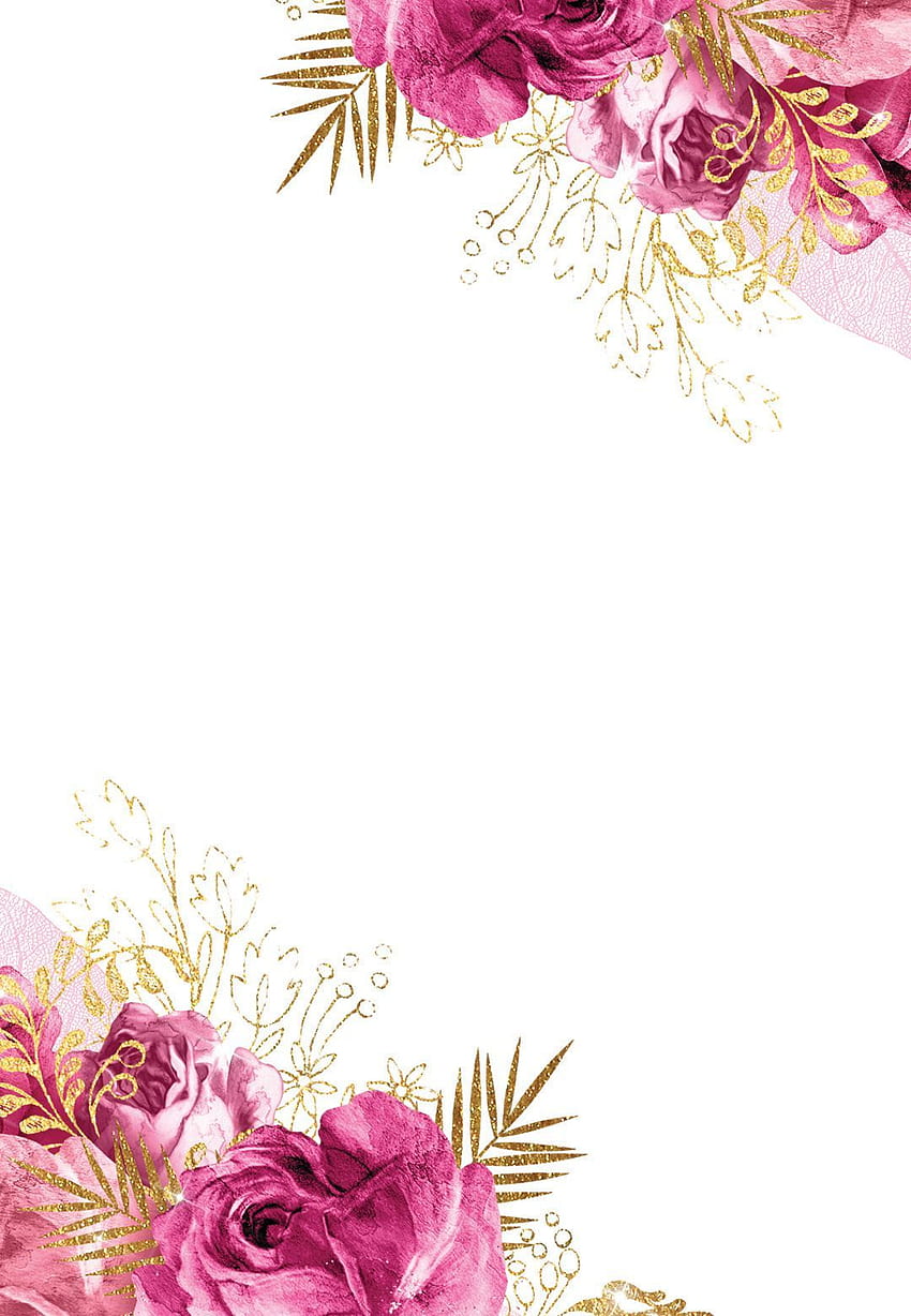 Vintage pink and gold roses, quinceanera HD phone wallpaper
