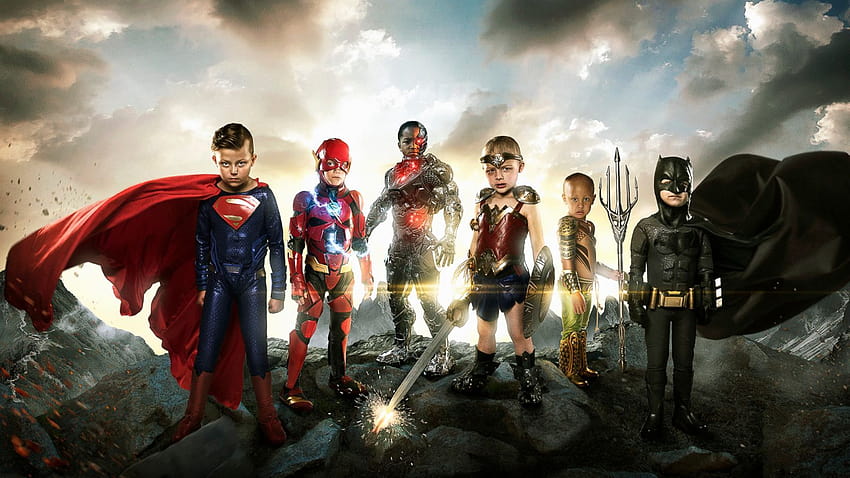 grapher turns kids with disabilities, diseases into Justice League superheroes, superhero poses HD wallpaper