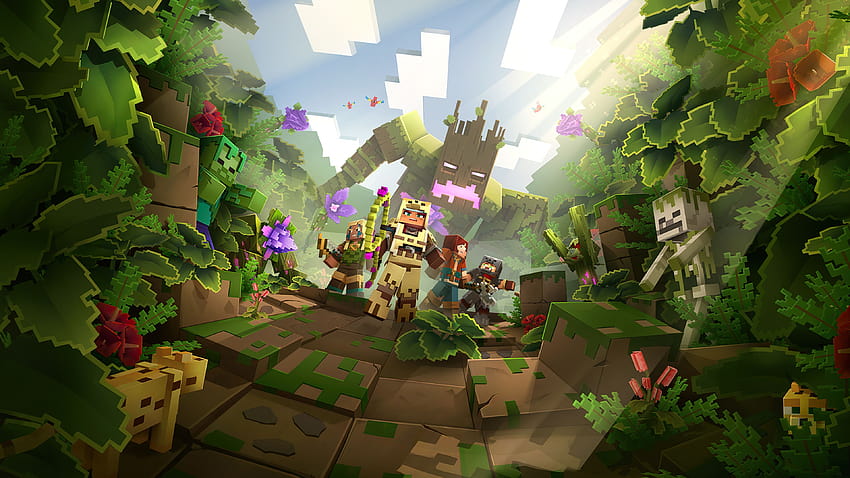 Minecraft Dungeons Jungle Awakens ヒーロー、ゲーム、背景、 高画質の壁紙