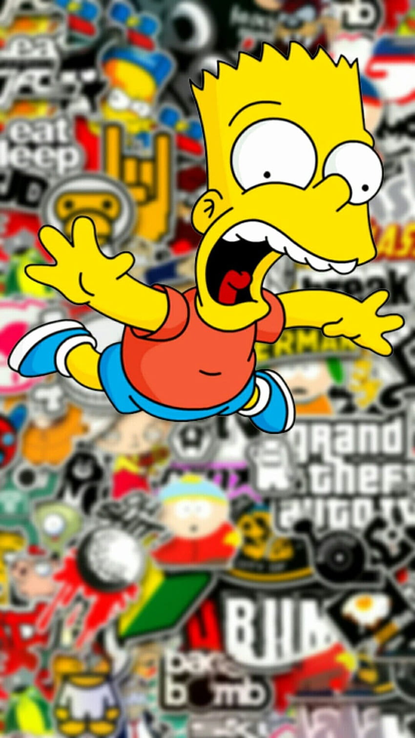 Bart Simpson Iphone, Simpsons iphone HD-Handy-Hintergrundbild