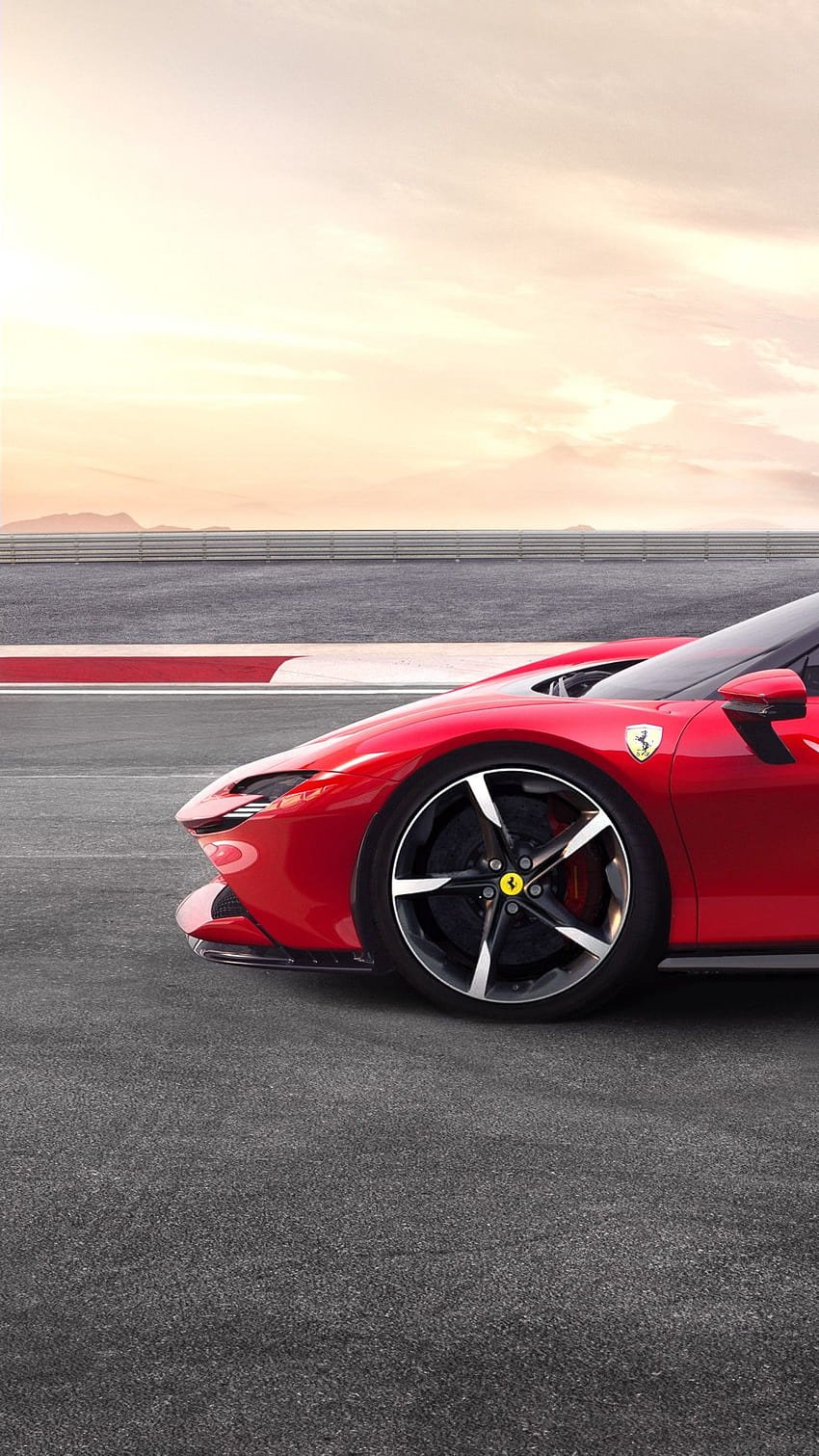 Ferrari SF90 Stradale, samochód sportowy PHEV, 2019 Tapeta na telefon HD
