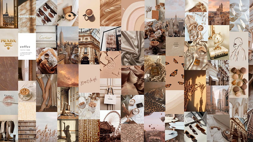 Boho Beige Trendy Aesthetic Wall Collage Kit Digital [1996x966] for your , Mobile & Tablet, boho collage HD wallpaper