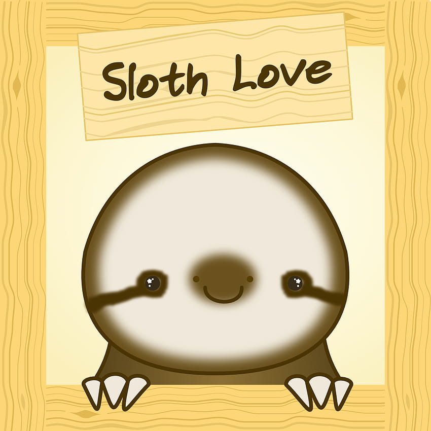 Kawaii Sloth, anime sloth wallpaper ponsel HD