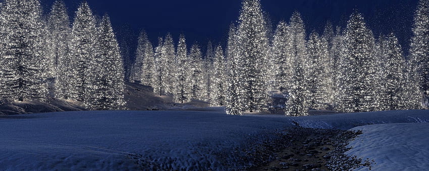 Los 4 mejores s navideños de dual en Hip, monitor triple de bosque invernal fondo de pantalla