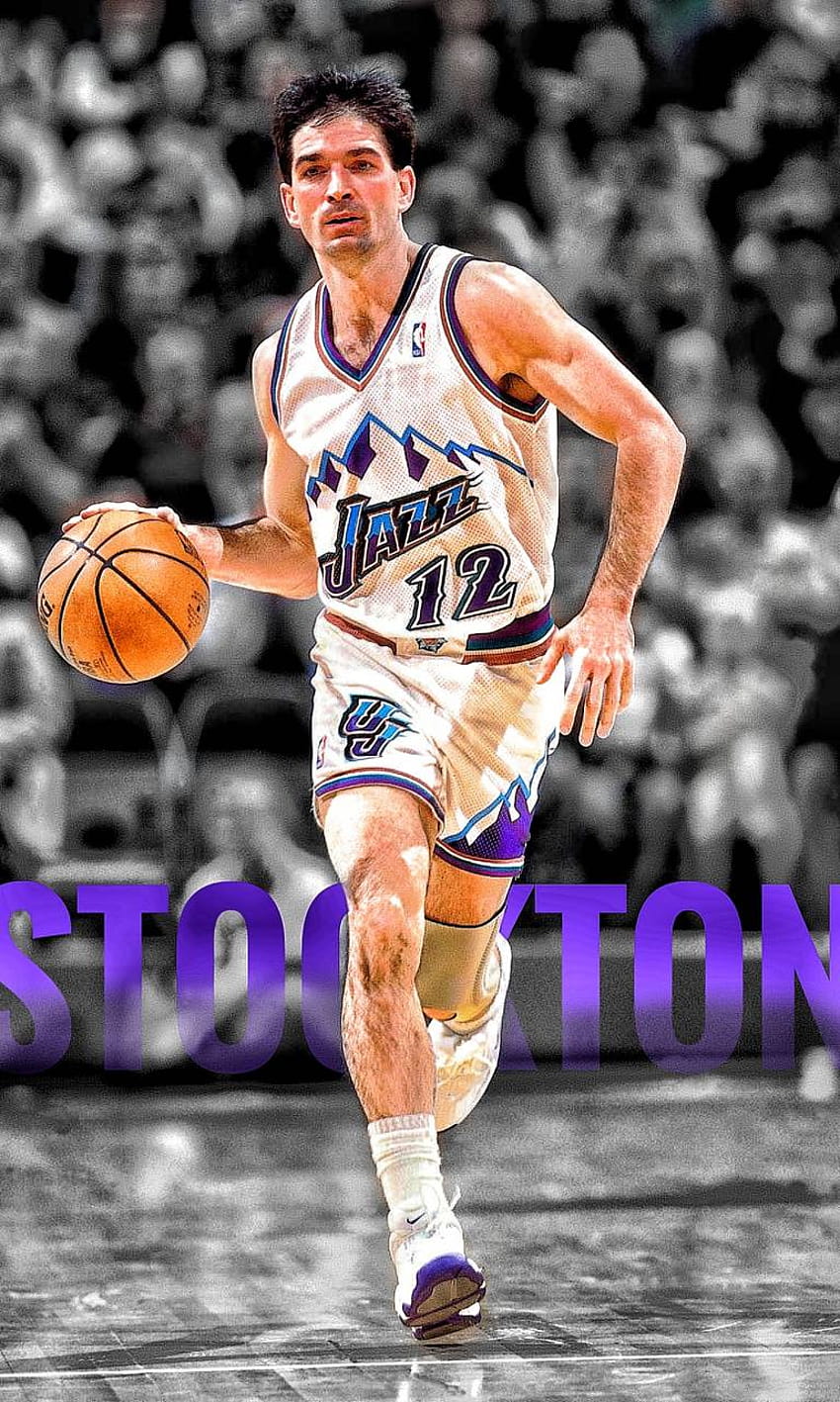 John Stockton NBA autorstwa churrito02 Tapeta na telefon HD