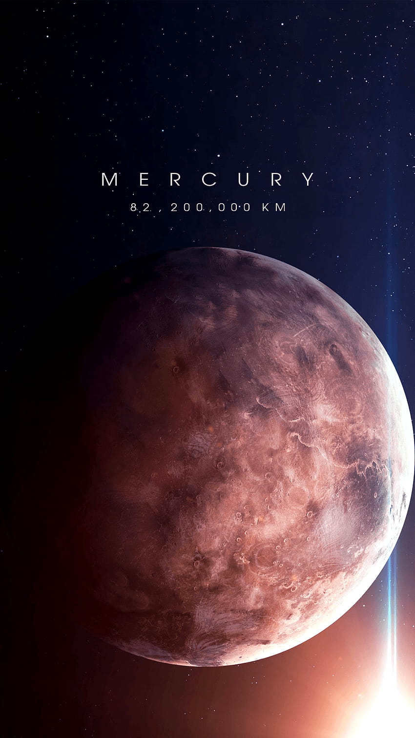 Mercurio, mercury planet HD phone wallpaper