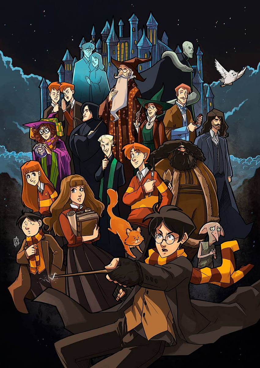 Harry Potter by Pr1m3r, hermione cartoon HD phone wallpaper | Pxfuel