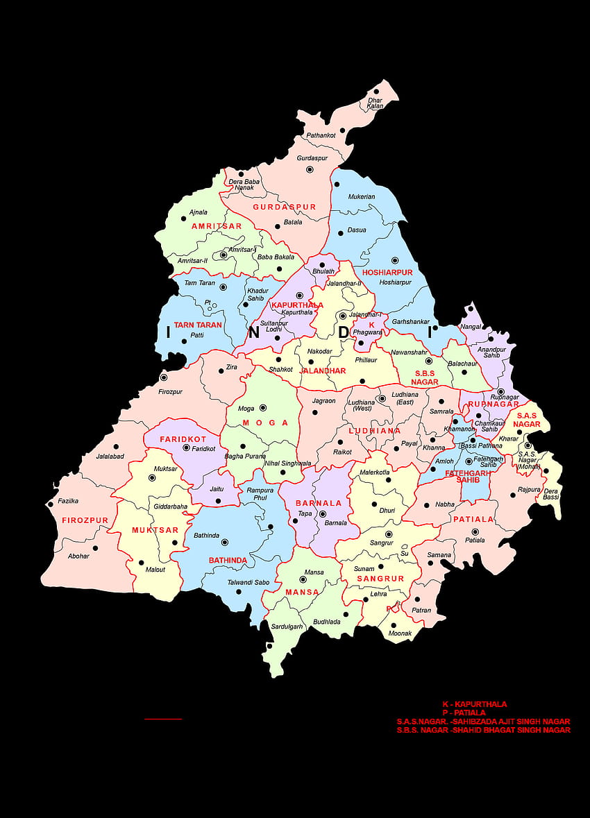 Hochauflösende Karte von Punjab [] HD-Handy-Hintergrundbild