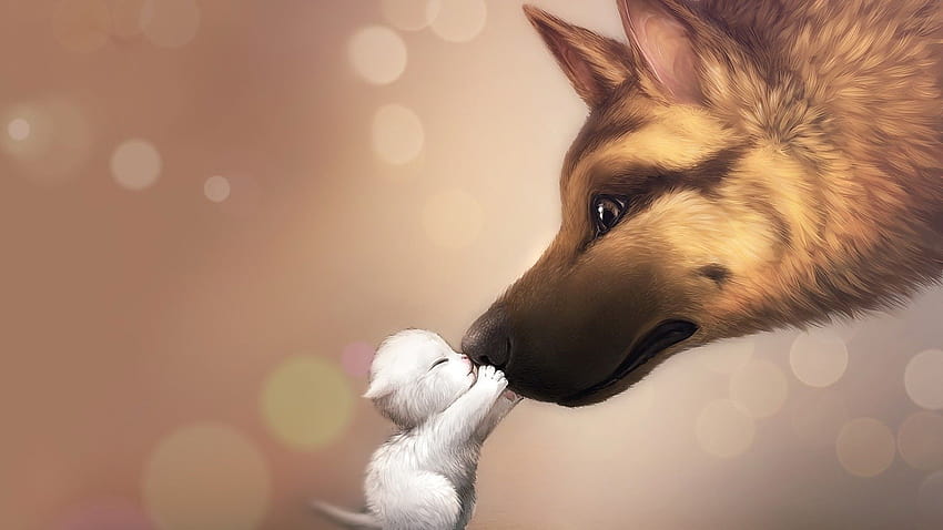 Love, Animated, Cute, Dog, Full, Screen, animated dog HD wallpaper | Pxfuel