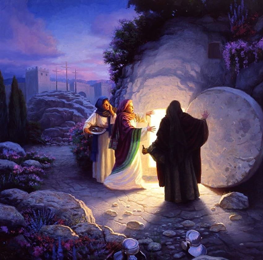 Das leere Grab, Jesus ist Ostern auferstanden HD-Hintergrundbild