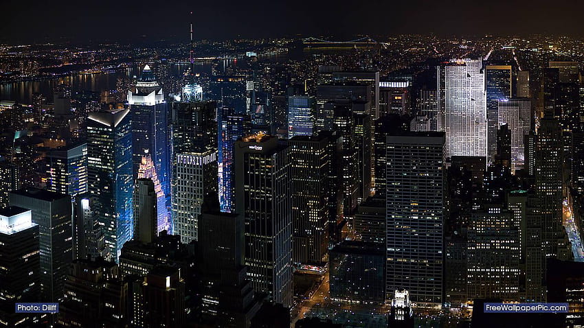 Manhattan new york city night HD wallpaper | Pxfuel