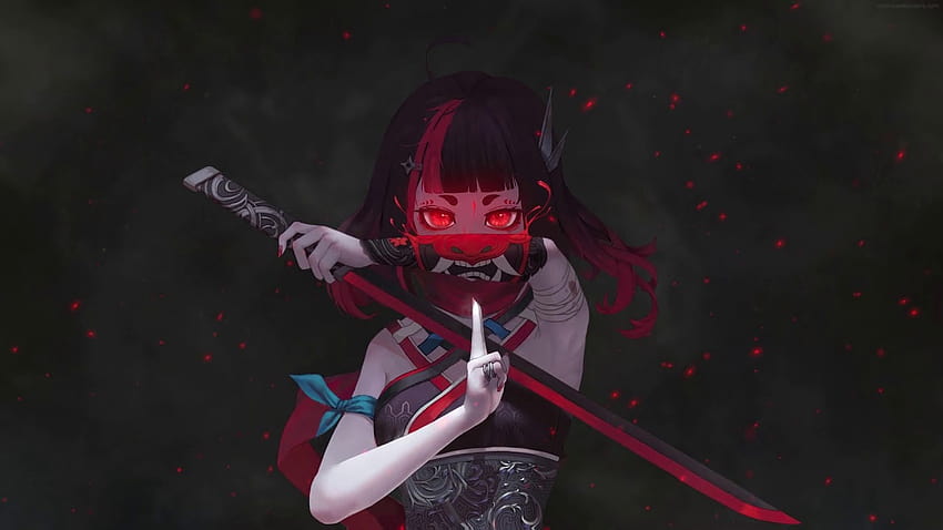 Samurai Girl Warrior [ ], аниме момиче самурай компютър HD тапет